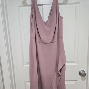 Dusty Rose cocktail dress mid calf length